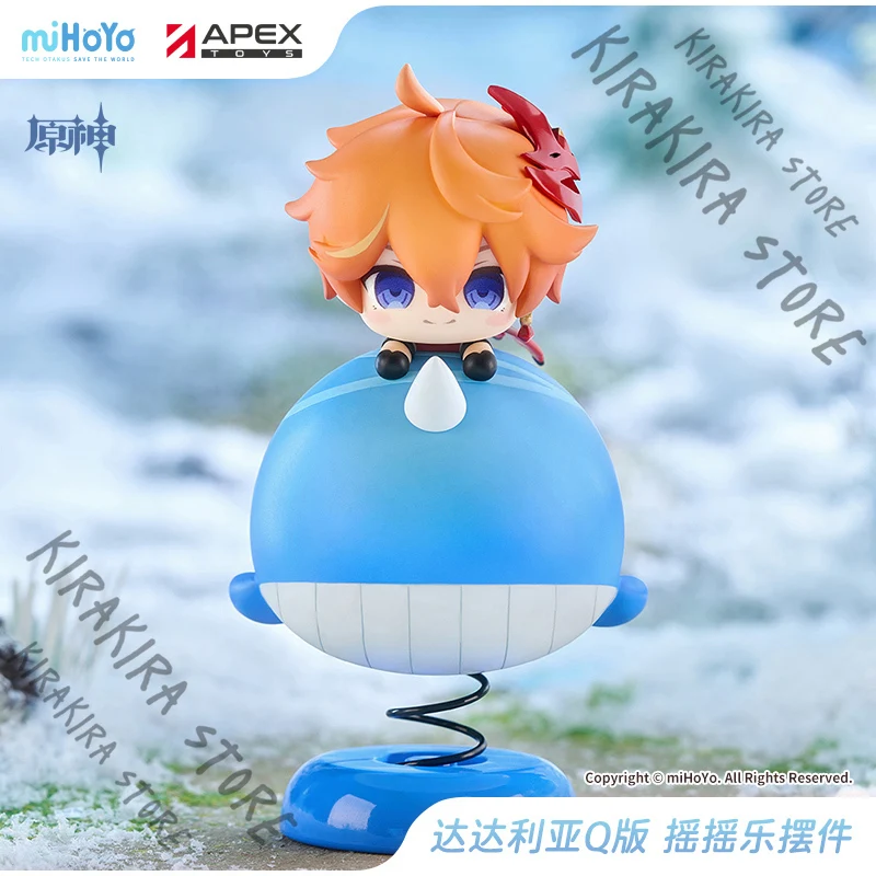 

Genshin Impact Tartaglia Playing Mascot Rocking Action Figurine Model Kit Cosplay Official Genuine Q Version Anime Accessory