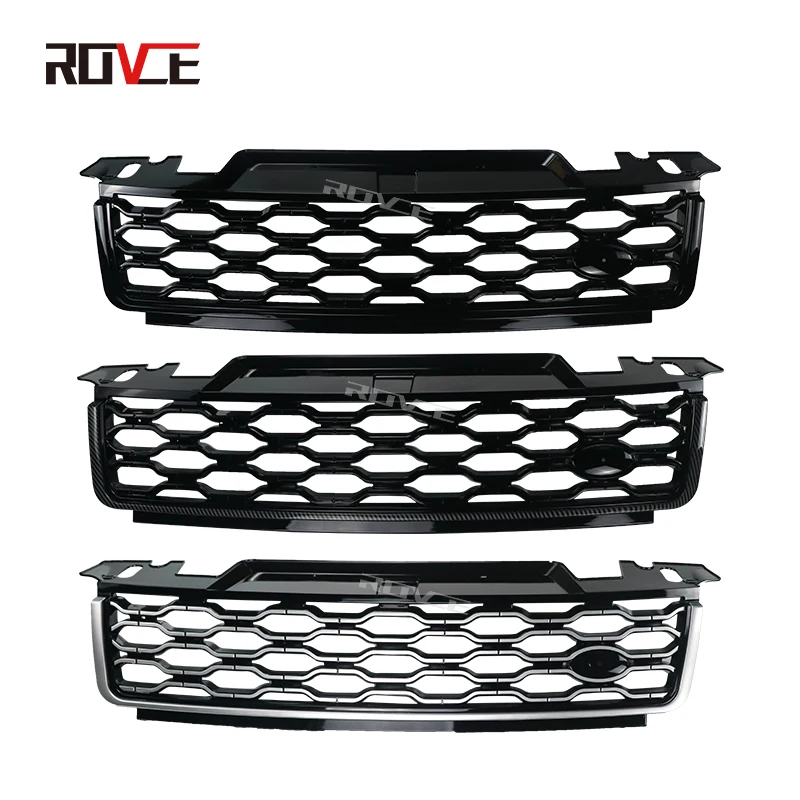 Rovce Front Grille Racing Grills Inlaat Kap Mesh Raster Voor 2018 2019 2020 2021 2022 Voor Land Rover Range Rover Sport L494 - afbeelding 2