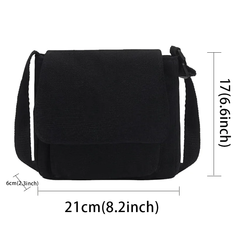 2023 Woman Messenger Bag Korean Student Canvas Small Pack Men Satchels Handbags Fashion Youth Shoulder Crossbody School Bags