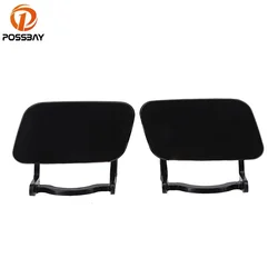 POSSBAY Black Car Front Bumper Headlight Washer Nozzle Cover Cap for Audi A4 B8 Sedan/Avant/S4 Pre-facelift 2009 2010 2011 2012