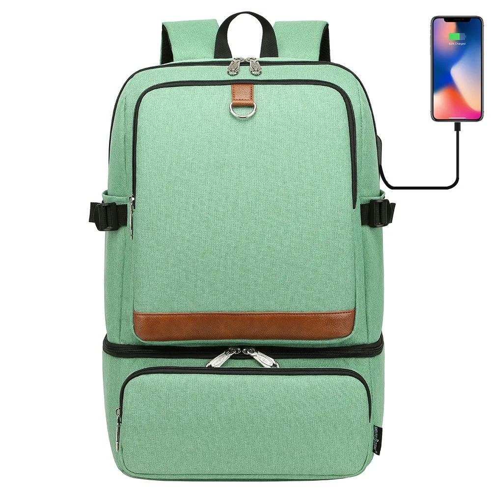 Large Capacity Laptop Backpack Compartment USB Waterproof Backpacks Cooler Bags Outdoor Hiking Thermal Insulated lunch Bag