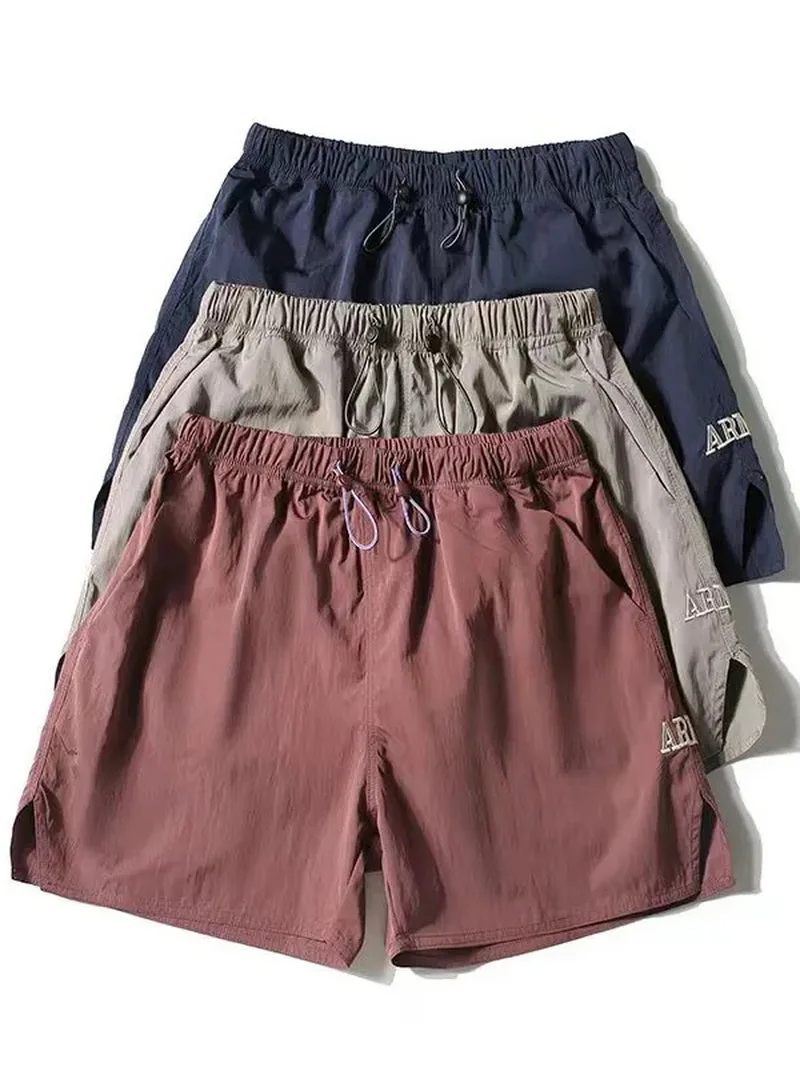 

Новые мужские летние спортивные шорты American Sle: тонкие, с вышивкой, прямого кроя, для бега и тренировок, повседневные, в стиле рабочей одежды