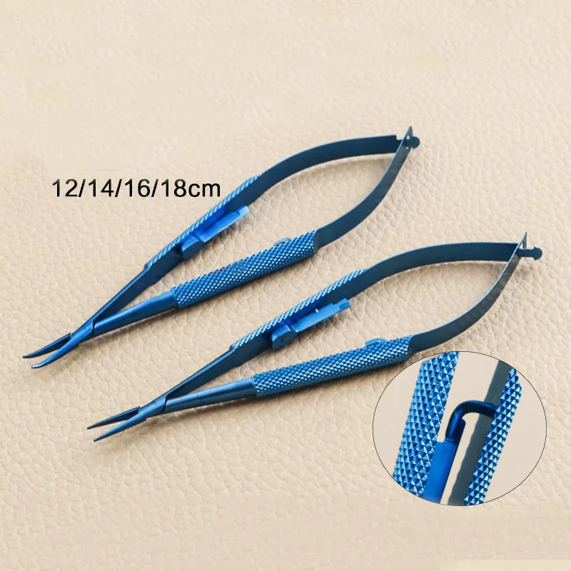 Aço inoxidável Needle Holder, Ophthalmic Microneedle, 12.5cm, 14, 16, 18