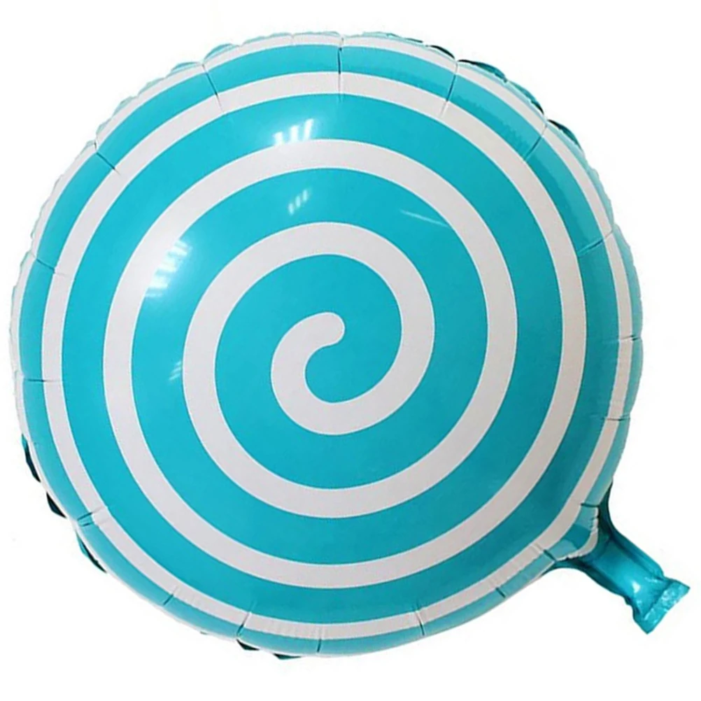

18 -inch Decorations Lollipop Foil Balloon Round Blue Birthday Helium Baby Lollipops