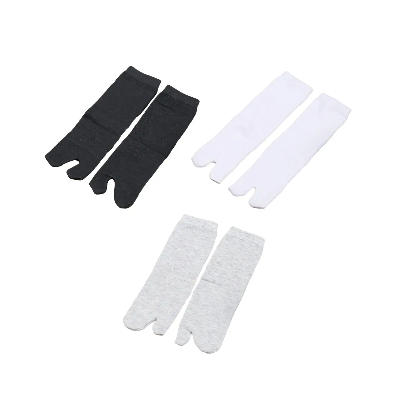 Two Finger Socks Comfortable Men Split Toe Socks for Travel Shopping Camping