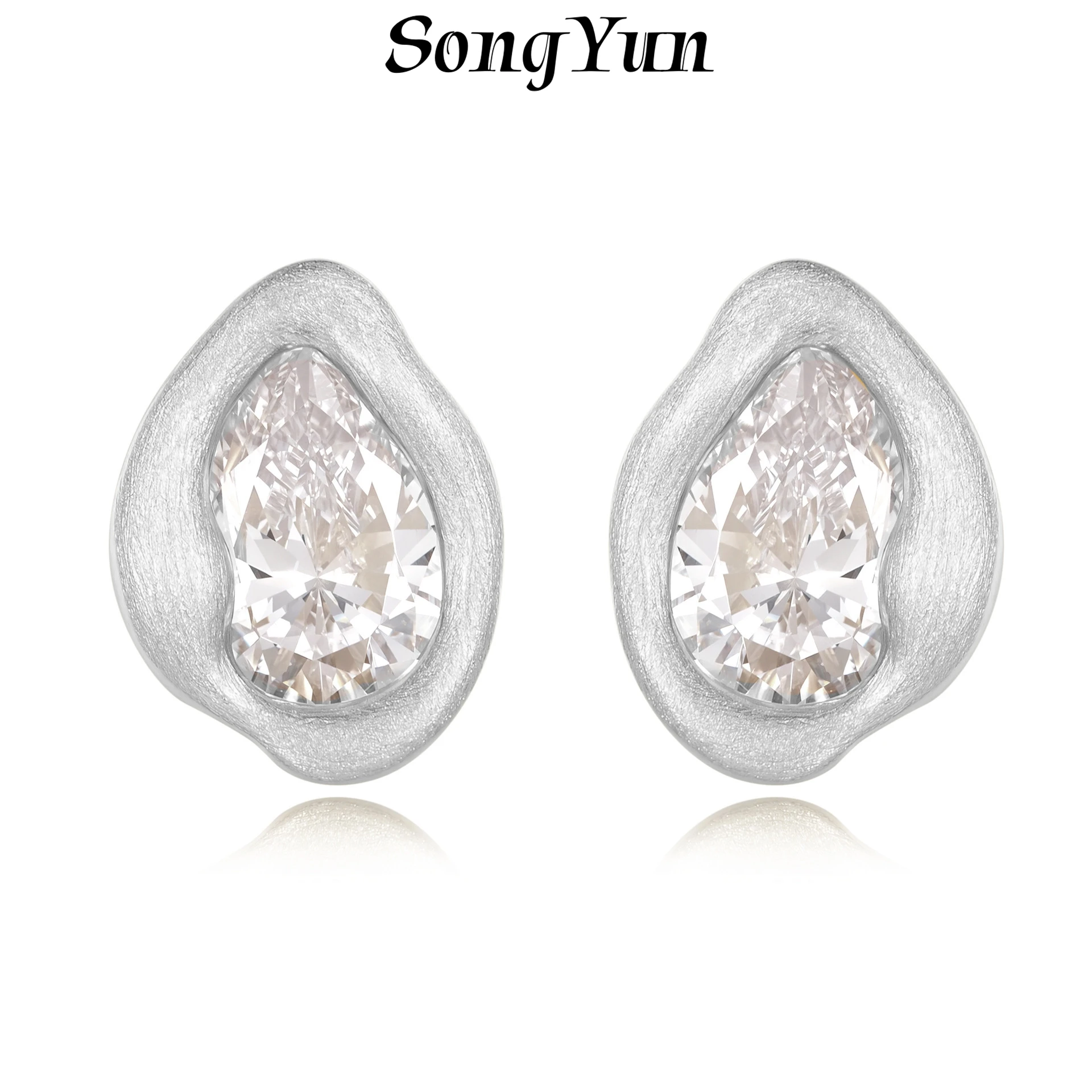 

SongYun Jewelry 925 Sterling Silver Earring Moissanite D Color VVS Designer Women Sparkling Infinite Earrings Diamond Accessorie