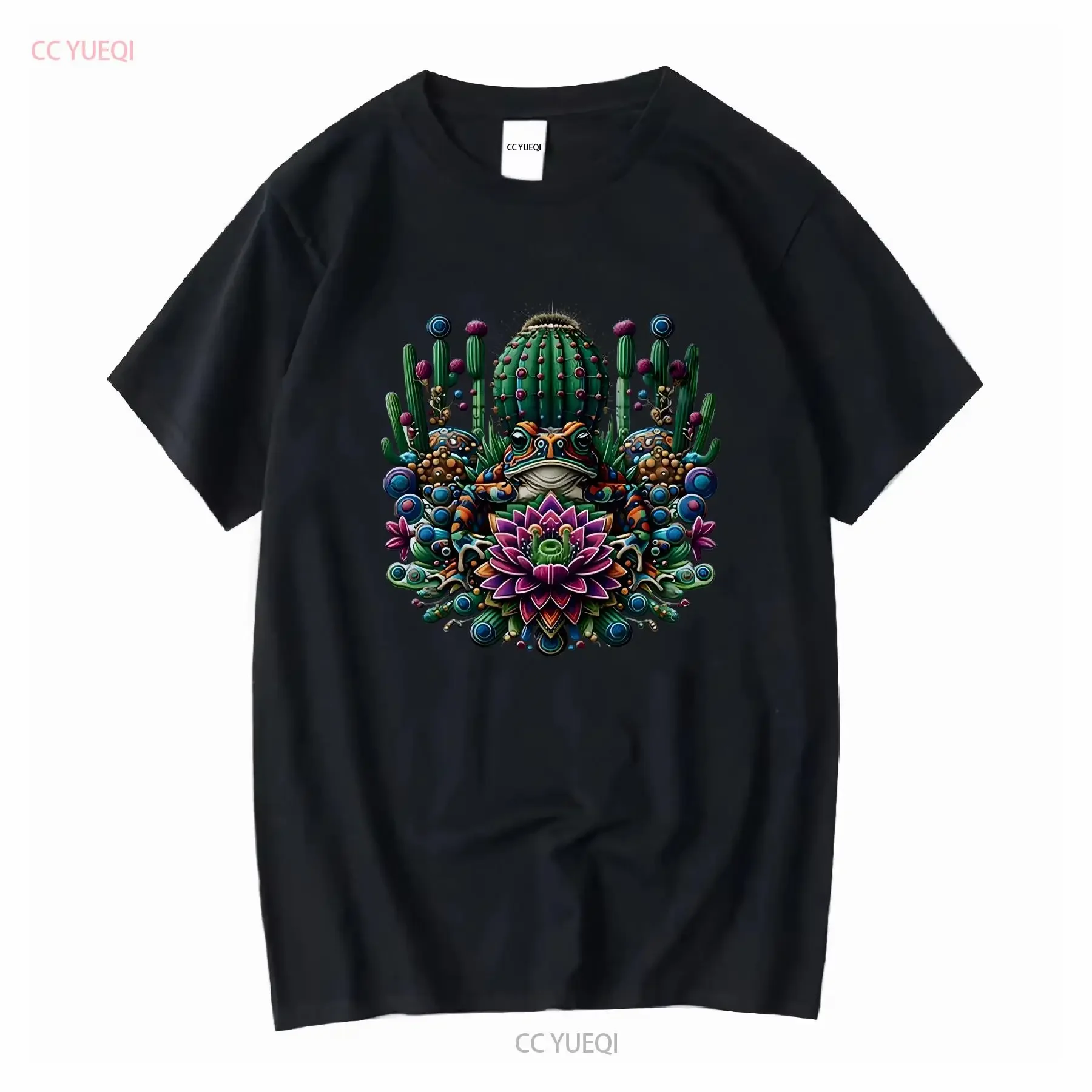Sacred Visions T Shirt Bufo Alvarius Frog Peyote Cactus Beadwork Inspired Huichol Art Design for Spiritual Awakening vintage