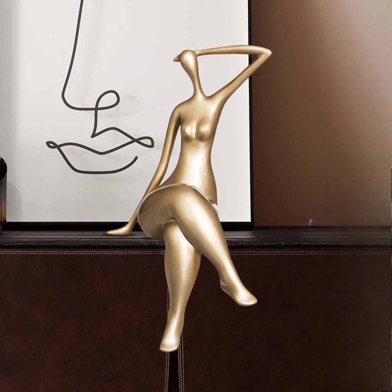Creative character shape ornament Modern simple home decoration Desktop wine cabinet TV cabinet Desk personalized handicraft