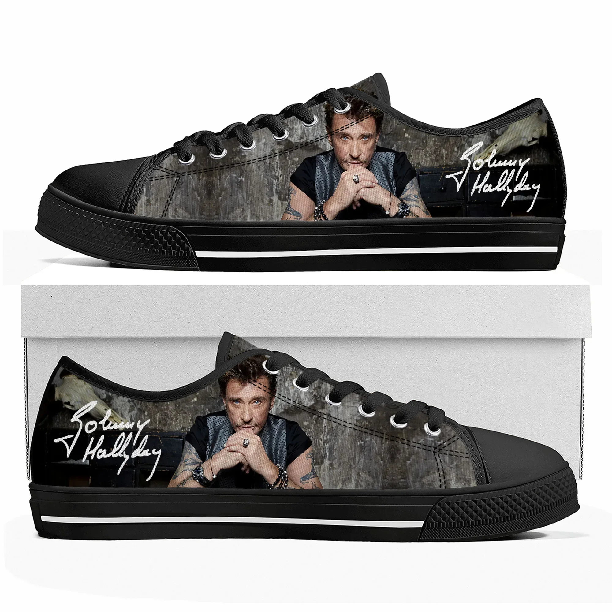 

Кеды Johnny Hallyday Rock Singer Canvas на шнуровке, изготовленные на заказ, для мужчин, женщин, подростков, повседневные, для пар