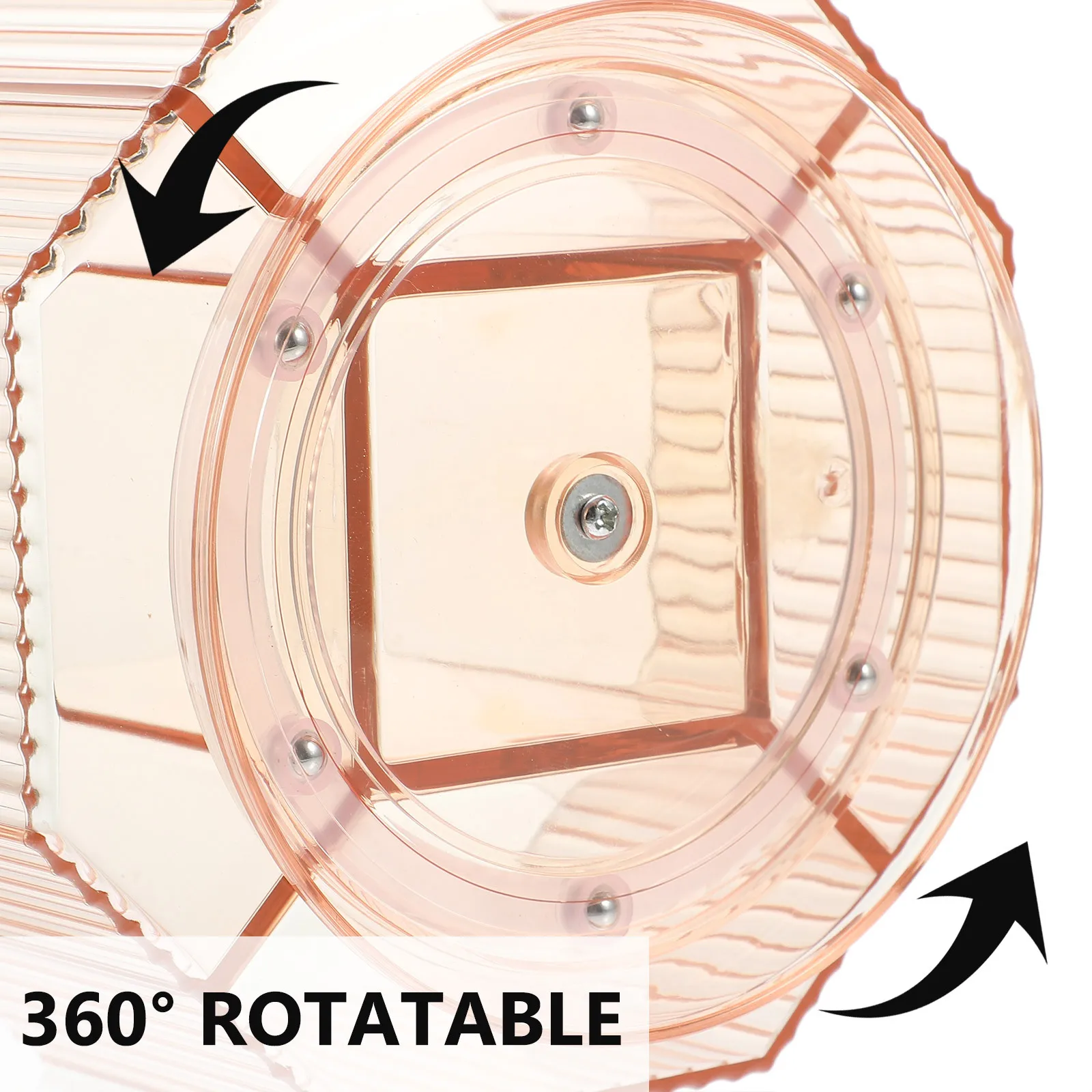 

360° Rotatable Makeup Brush Holder Large Capacity Desktop Brush Organizer Box Stylish Makeup Storage Container For
