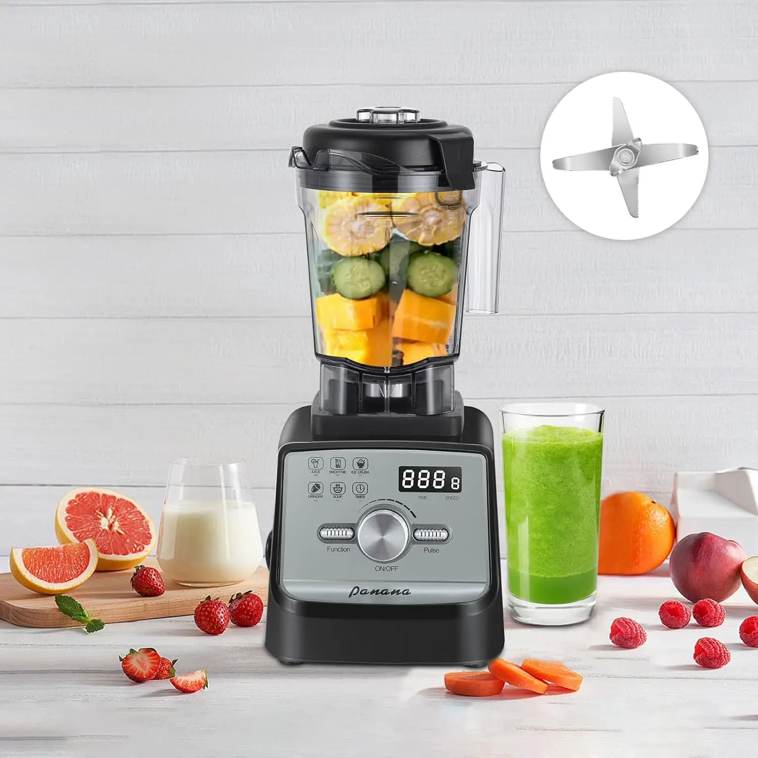 

Blender, Countertop Blender for Kitchen with 1400W Motor, Smoothie Blender for Home Use, 68oz Large Capacity Blender for Ice Cru