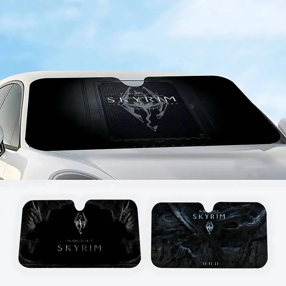 

Sun Shade Sunshade Seat Cover Off-Road Truck Accessory Set Retro Steering Car Van SUV Gifts Classic Game Scroll V Skyrim