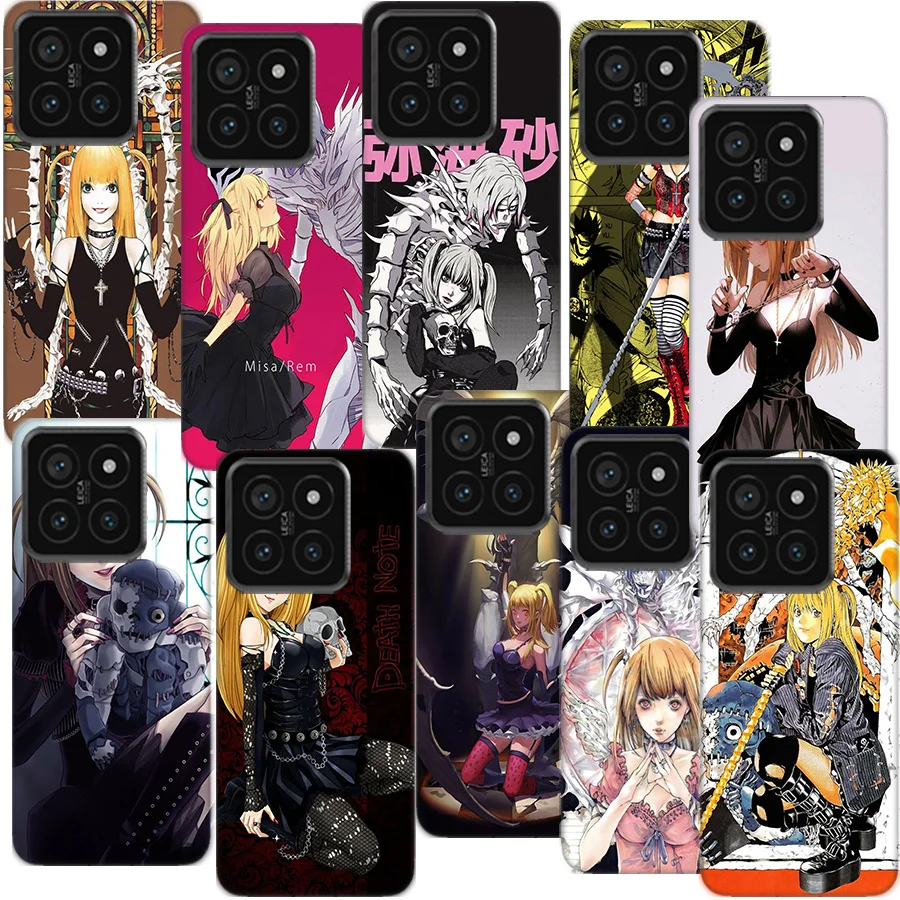 Anime Death note Amane Misa Clear Phone Case For Xiaomi Poco F6 F5 Pro F3 X5 X4 NFC F4 X3 GT M5 M5S M4 M3 Pro F2 F1 Cover Coque