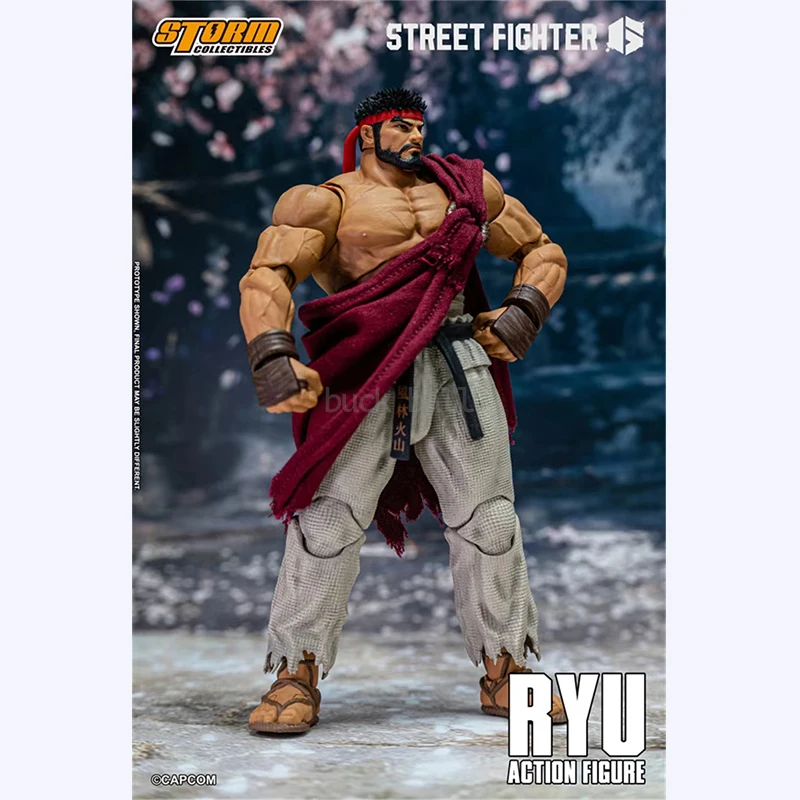 Storm Toys Street Fighter Figure Ryu Anime Figure Red Clothes Stand Figurine Models Statue Doll Collection Decoration Kids Gifts