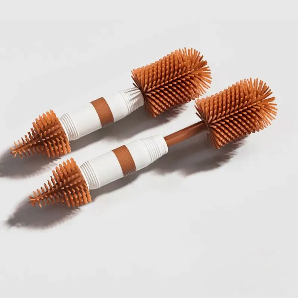 

Portable Bottle Cleaning Brush Set Compact Travel Size Milk Bottle Brush Kit BPA-Free Long Handled Bottle Brush Set Kitchen Use