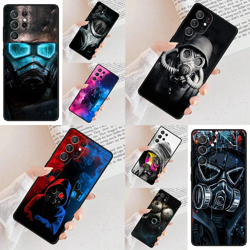 Funda para Teléfono Celular con Diseño de Máscara Antigas para Hombre, Compatible con Samsung Galaxy S26 Ultra S25 S24 S23 S22 S21 S20 Note10
