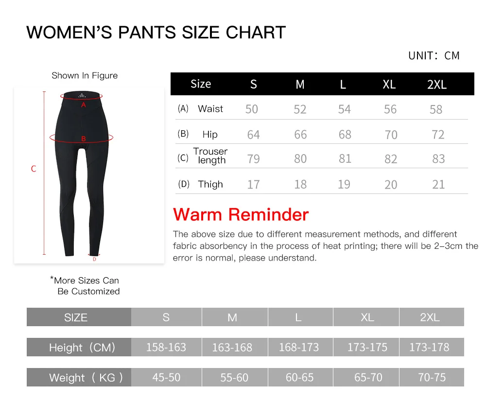 HISERWA Damen-Radhose Pro 7 Stunden Stoßfeste Gepolsterte Hose Sommer Atmungsaktive Fahrradhose Sportliche Slim-Fit Fahrradhose – Detail 1