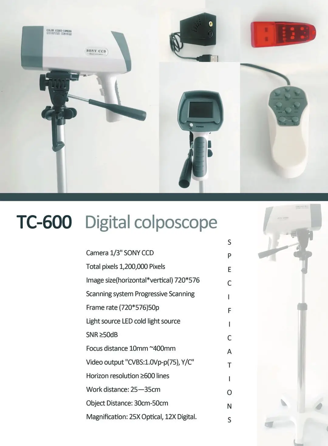 Draagbare digitale colposcoop met hoge resolutie, digitale videocolposcoop voor gynaecologie