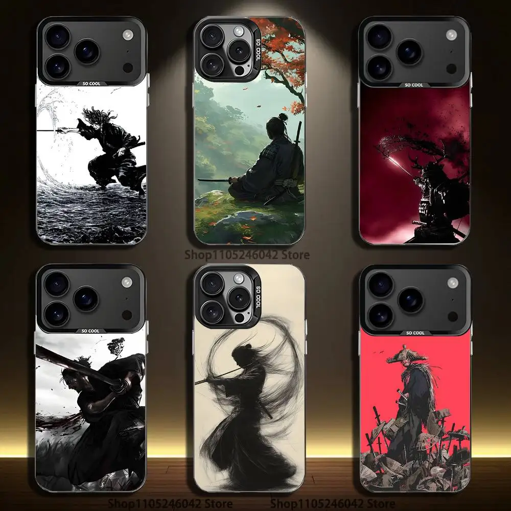 

Japanese Bushido Samurai Phone Case For iPhone 17,16,15,14,13,12,11,Pro,XS,Max,Plus,Mini,SE4,E Black Matte Shockproof Cover
