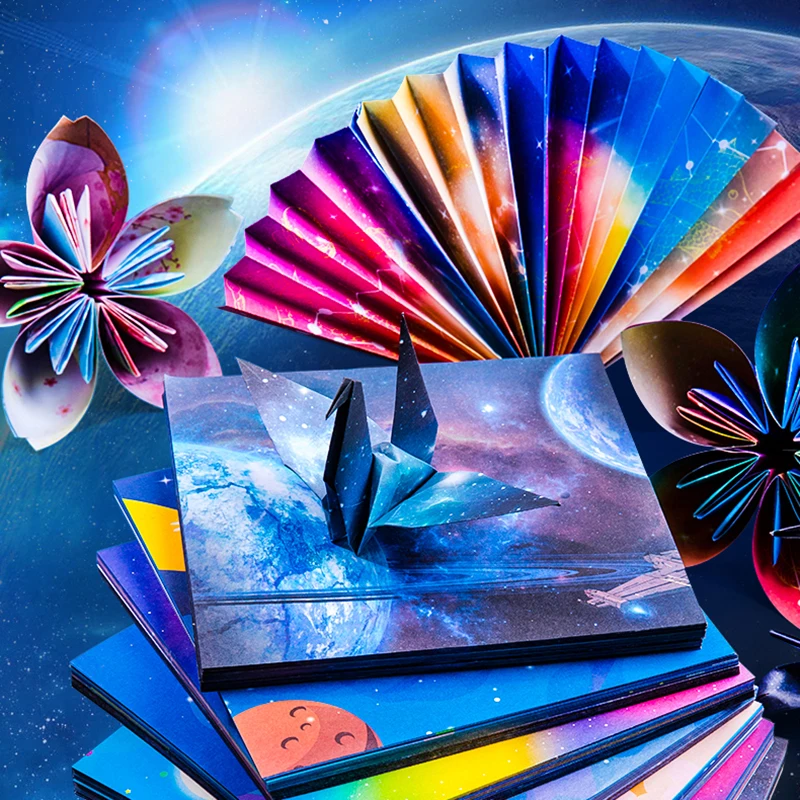 50Pcs Creative Square Star Sky Constellations Origami Paper DIY Handmade Double-sided Coloring Fold Craft Paper Art Suppliers