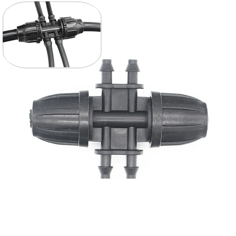 

10PCS Lock 3/8'' to 1/4'' Barb Reducing Connector for Micro Irrigation Tubing Micro Drip Irrigator Fitting 8/11 to 4/7