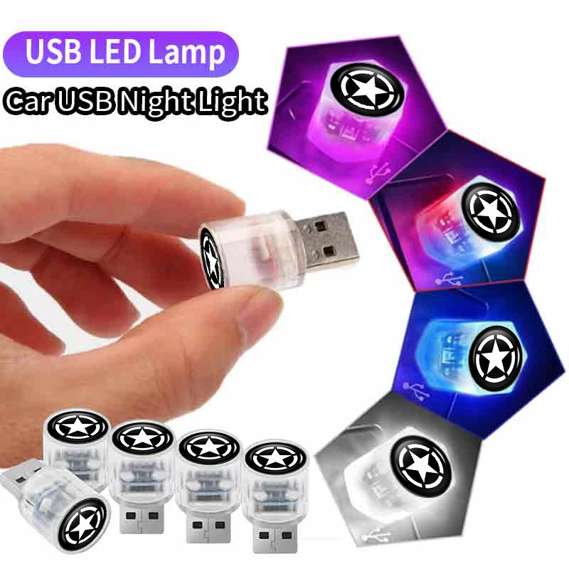 Carro mini usb led luz ambiente led luzes ambientes interiores para jeep compass renegado cherokee grand wrangler jk patriot liberty