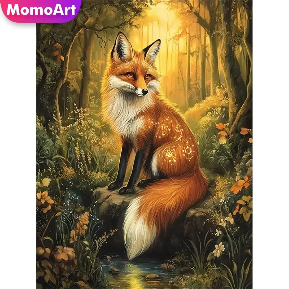 Momoart Katze Diamant Malerei Tier bunte Diamant Mosaik Bild Strass Mond Wand Dekor