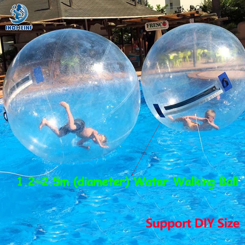 Diameter 1.2-2.5m Water Walking Balls (Support DIY Size) PVC Inflatable Water Walking Ball Water Toys For Children Birthday GIft