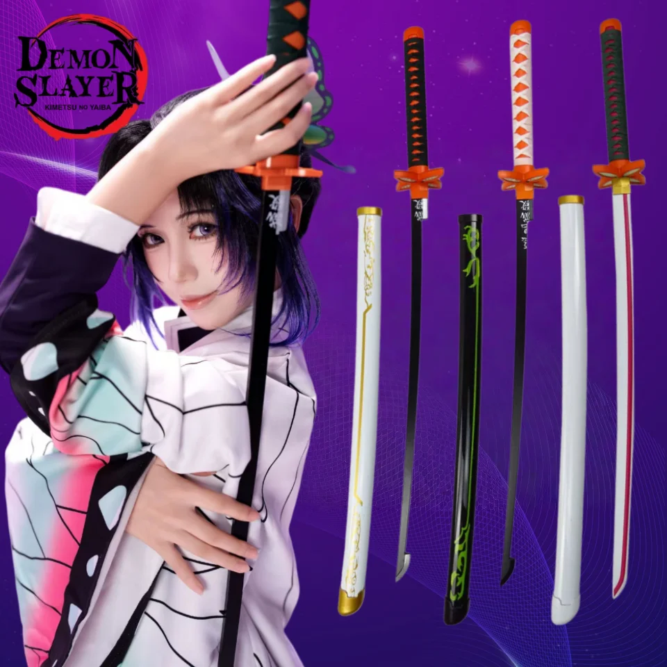 Réplica de Katana de 104 cm de Demon Slayer, Modelo Coleccionable de Anime, Réplica de Tanjiro, Modelo de Exhibición, Decoración de Estilo Japonés para Cosplay