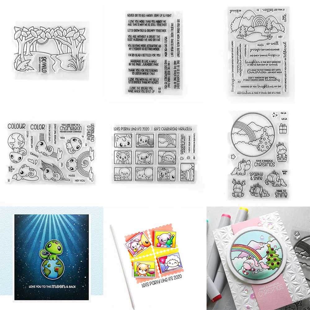 

Зум в виде фотографий, волшебные рождественские прозрачные штампы и Вырубные штампы для рукоделия, творческая открытка, фотоальбом, украшение для скрапбукинга