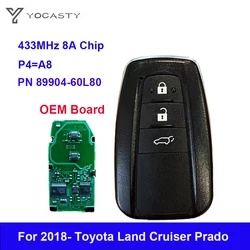 YOCASTY originale PCB Smart Key 433MHz 8A Chip per 2018 2019 2020 2021 Toyota Land Cruiser Prado FCC 14FCF PN 89904-60L60