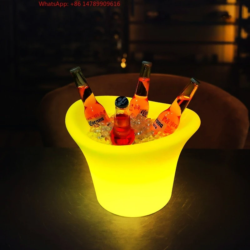 Premium Custom LED Liquor Display StandWholesale Intelligent Remote Control Luminous Ice Bucket Thickened Plastic Ice Trough Out