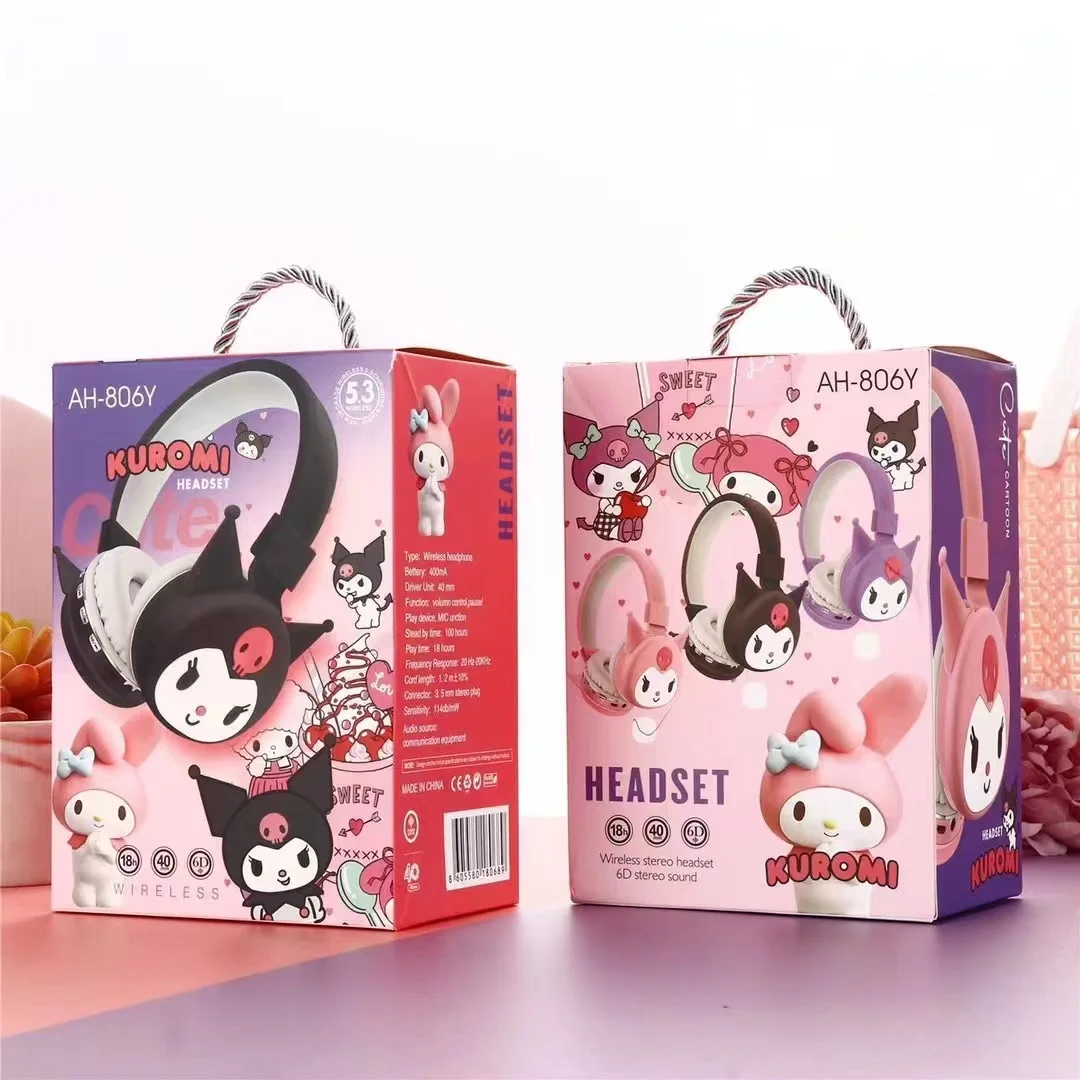 Miniso Sanrio Kopfhörer Cartoon-Headset super lange Standby-Akkulaufzeit Stereo-Musik Bluetooth-Headset