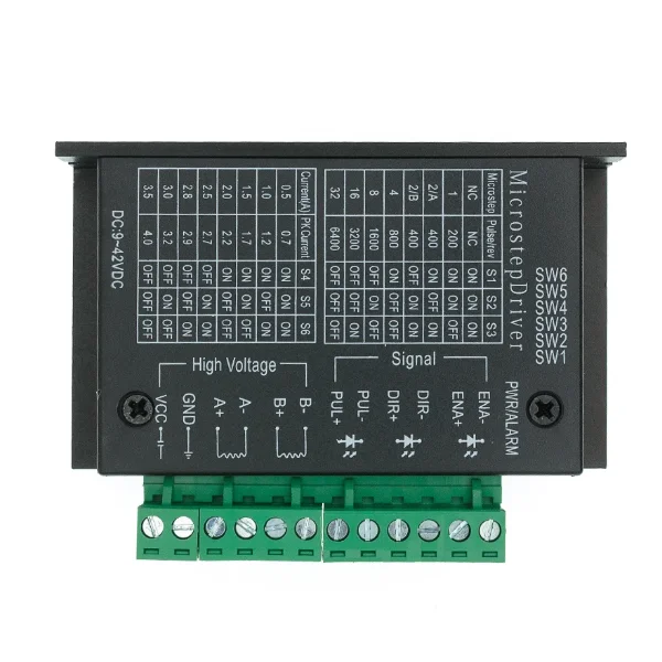 42/57 Stepper Motor Driver TB6600 Upgrade 32 Subdivision 4.0A 42V Pulse 3-24V