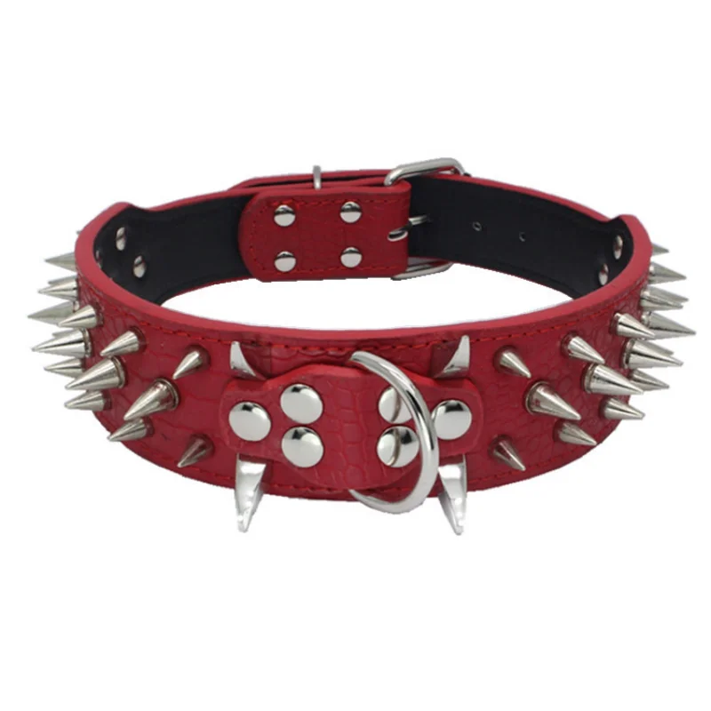 Dog Cat Collar Spiked Studded Pet Necklace For Small Medium Dogs Bulldog Adjustable Anti-Bite Collar Pet supplies accessories