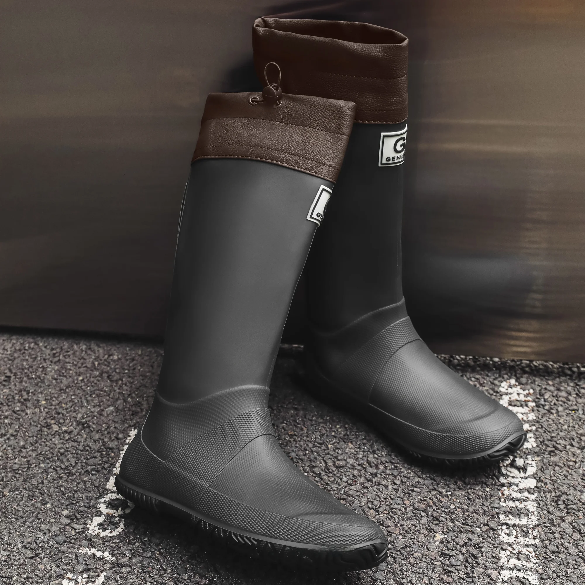 

Новые складные мужские уличные резиновые сапоги, водонепроницаемые, нескользящие, Hiking oes для прогулок по лесу и пляжу, легкий пластик с подкладкой