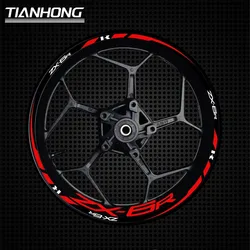 Applicable to Kawasaki 17 inch 636 ZX6R Universawheel hub personalized modification rim steel ring waterproof reflective sticker