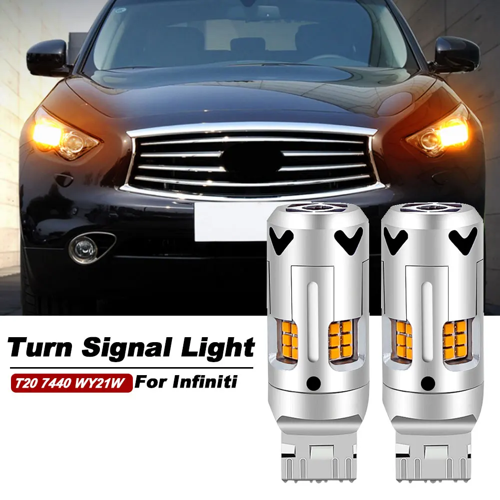 

2pcs LED Turn Signal Light Canbus WY21W No hyper flash For Infiniti G25 G35 G37 M37 M35 M45 M56 FX50 Q40 Q50 Q60 Q70 Q70L QX56