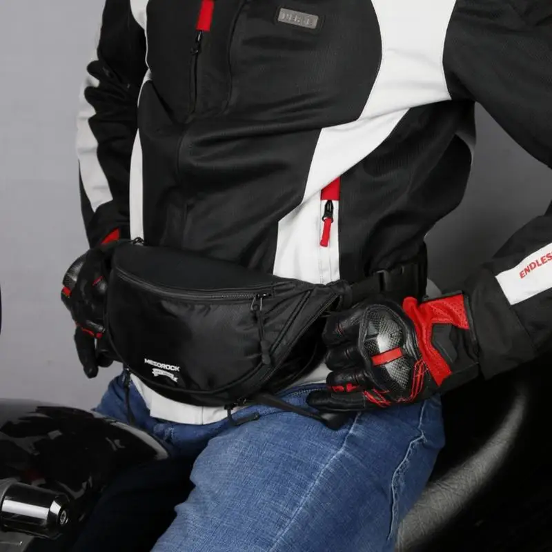 Motorcycle Waist Bags Chest Bag Safety Belt Rear Seat Passenger Grip Grab Handle Nonslip Strap With Handle Storage Bags