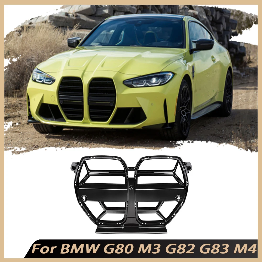 

C Style Front Bumper Kidney Racing Grille Hood Grills Front Grille Trim Strips Accessories for BMW G80 M3 G82 G83 M4 2021+