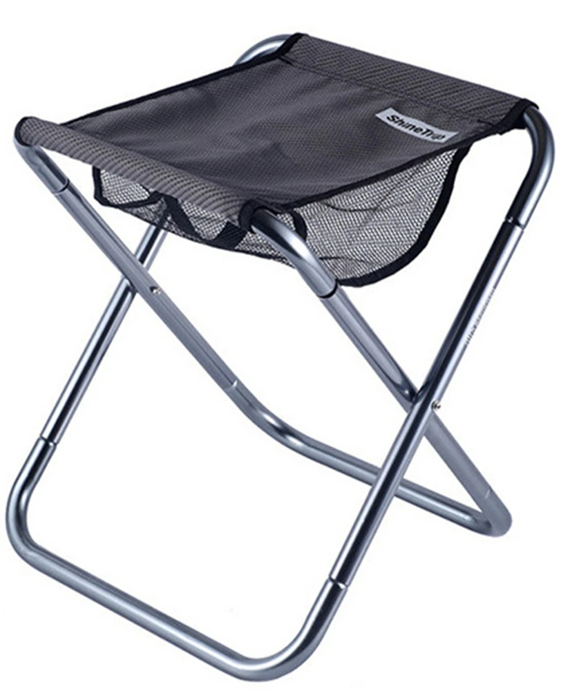 Outdoor Folding Stool Portable Fishing Chair Ultralight Stool Camping Chair Folding Chair Large Camping Bench Aluminum Alloy