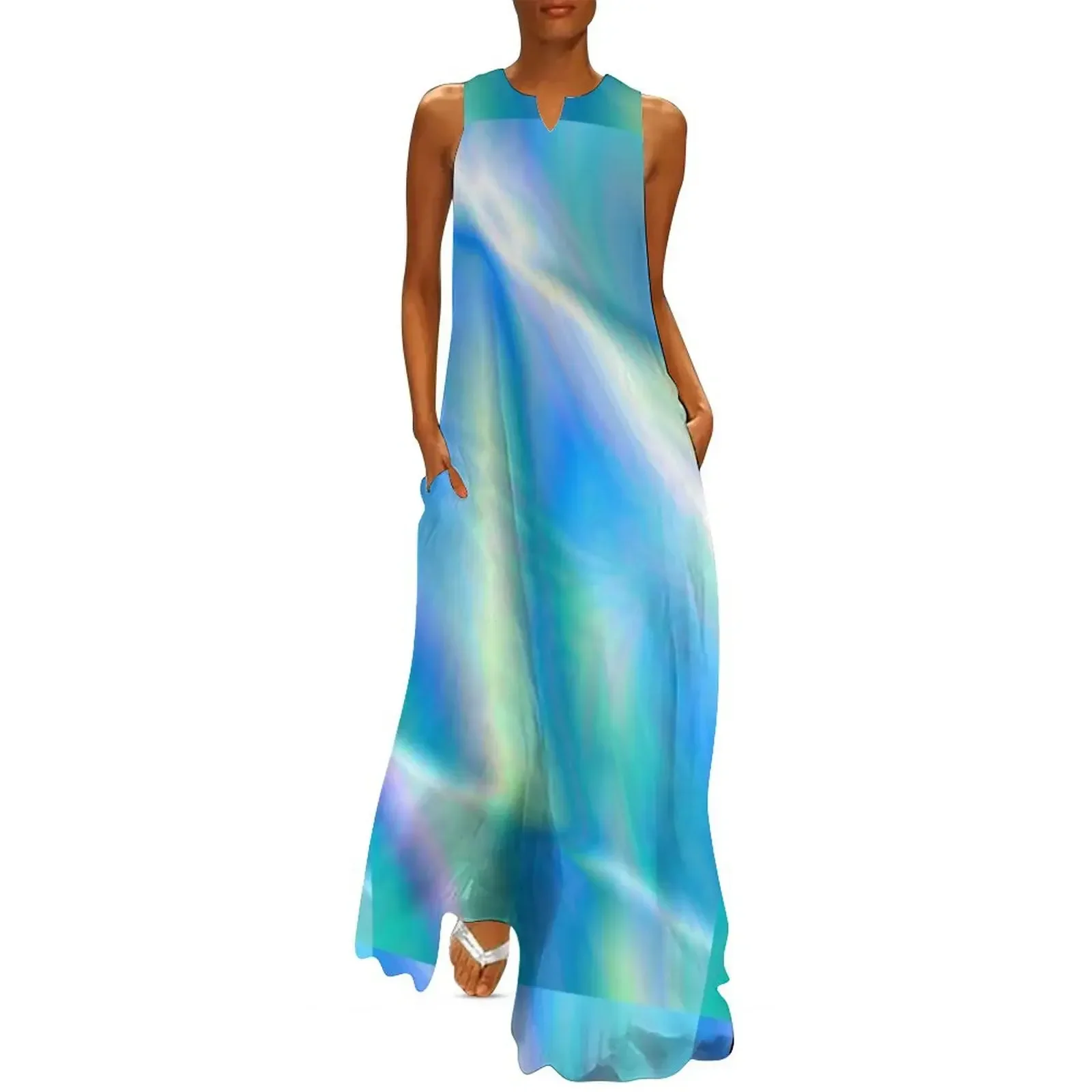 

Blue and white abstract design Long Dress summer outfits for women 2025 dress party night dresses summer women clothes Dress