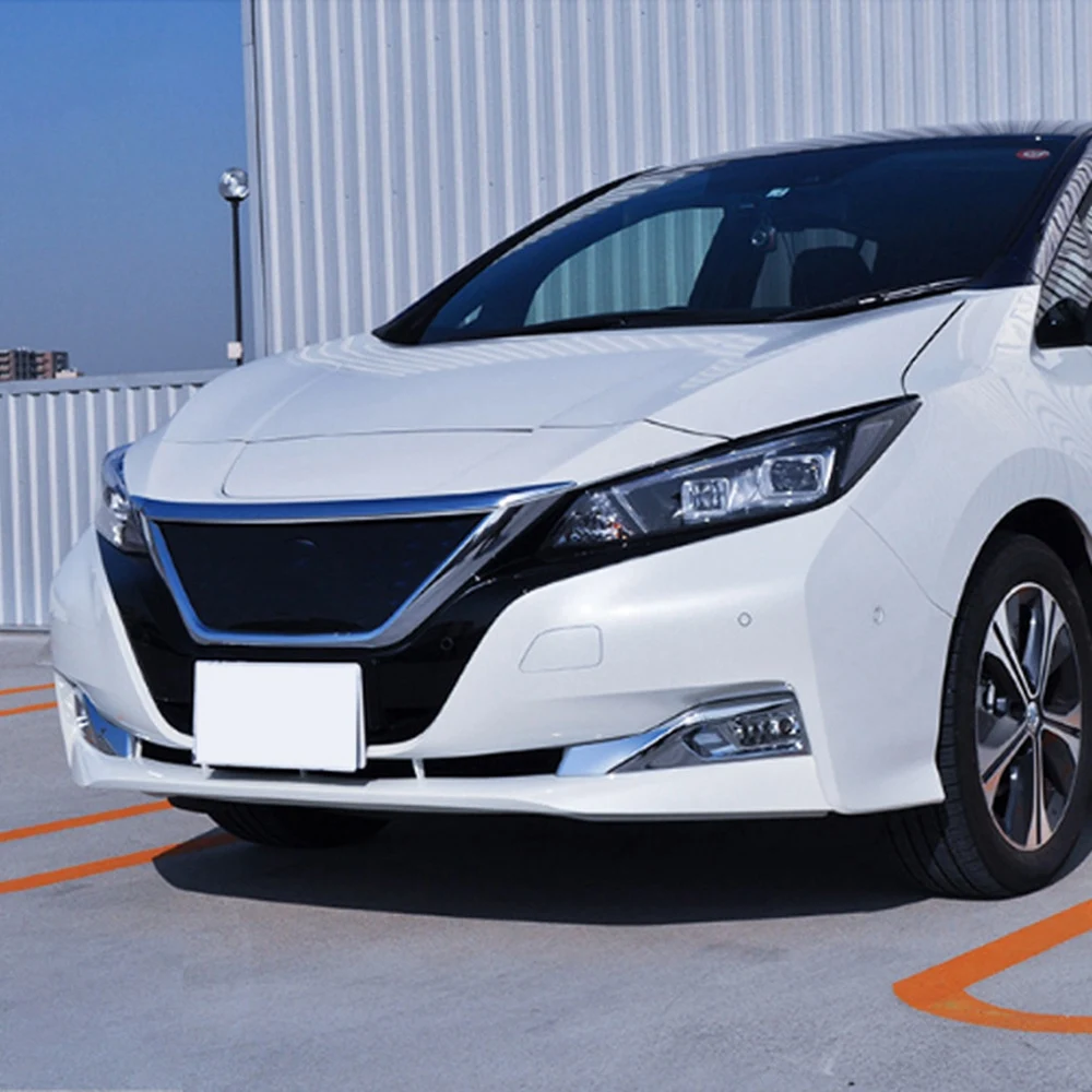 Classy-For Nissan Leaf ZE1 2018 2019 2020 2021 2022 Chrome Front Fog Light Lamp Cover Trim Foglight Bezel Decoration Frame