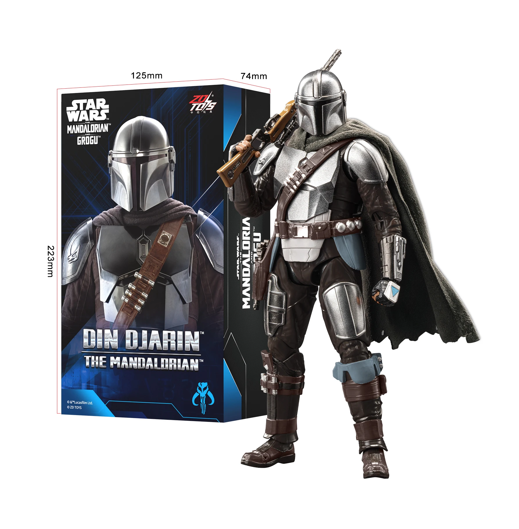 New ZD Toys 1/10 Star Wars The Mandalorian Grogu Luke Skywalker