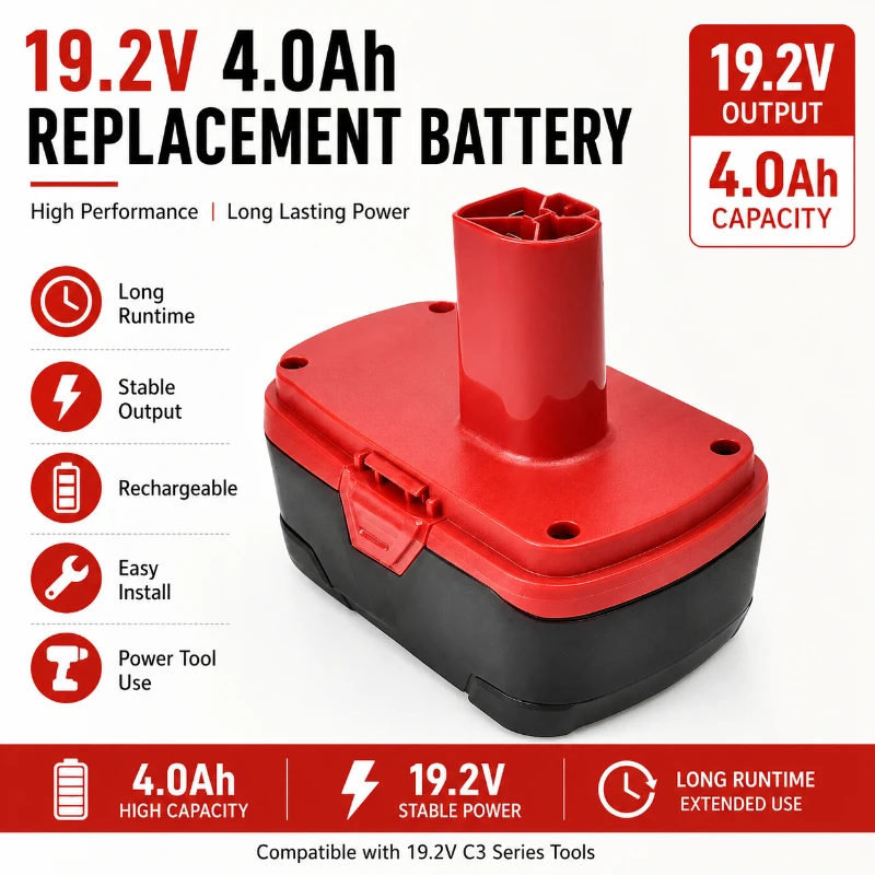 3AH-6AH Battery 19.2V Long Lasting Suitable for Power Tool Lithium Battery Charger Rechargeable and Strong Charging Battery