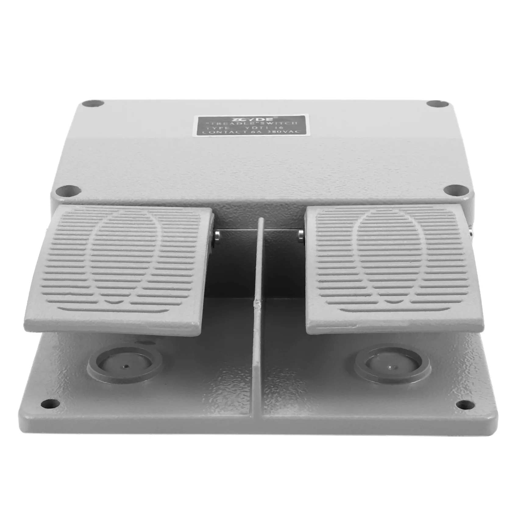 AC88-Foot Switch YDT1-16 Aluminum Shell Gray Double Pedal Switch Machine Tool Accessories Switch