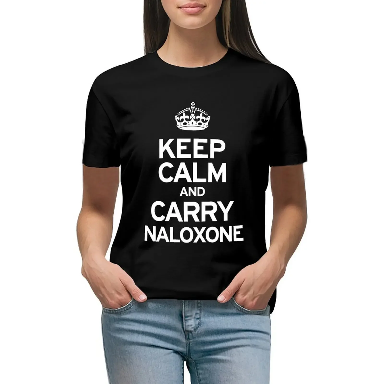 

Carry Naloxone T-Shirt plus sizes Female clothing customizeds plain t shirts for Women