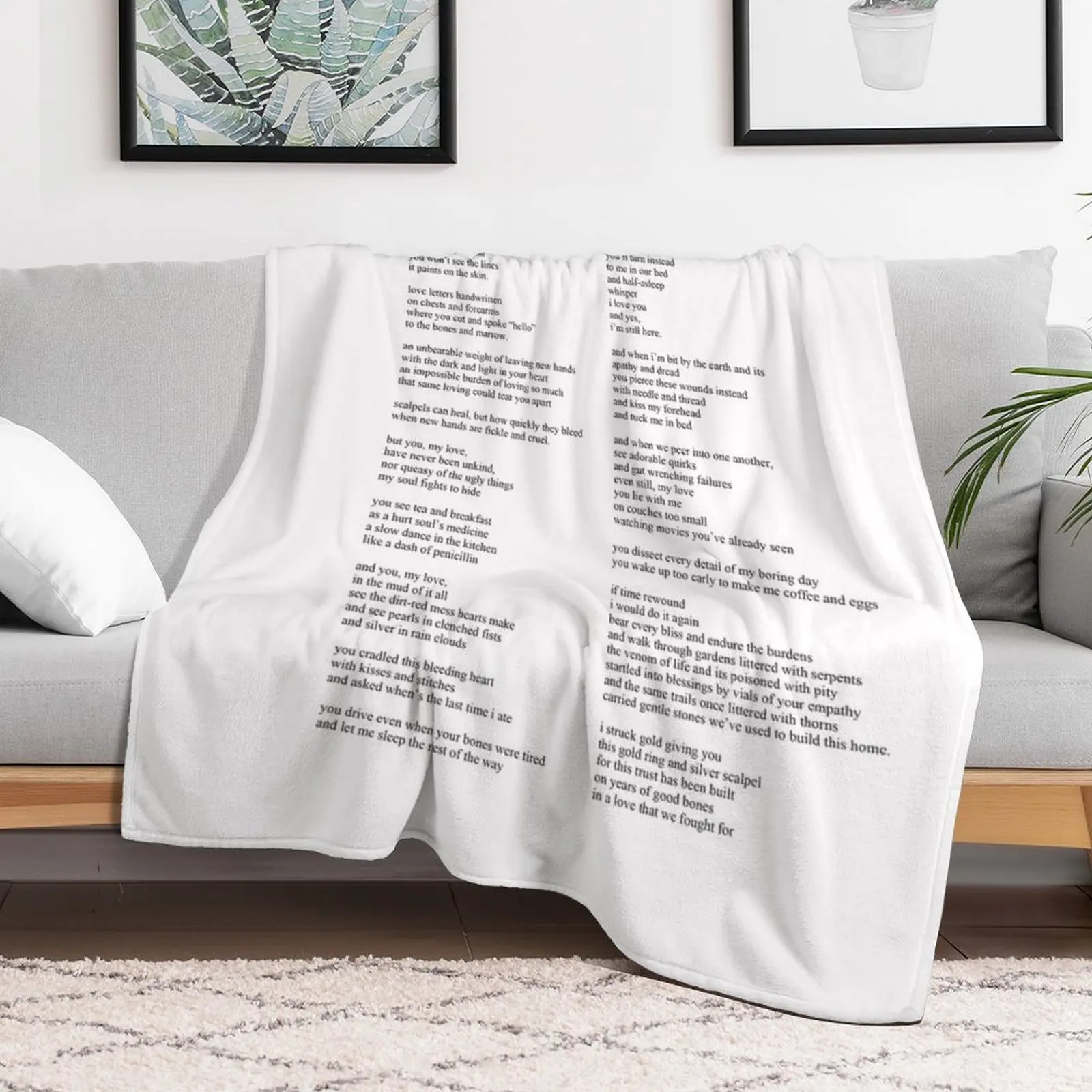 Beautiful Poetry for Wife's Anniversary Throw Blanket Thin for babies For Baby manga Blankets