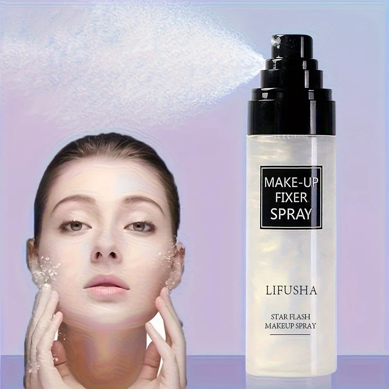 2pcs Long-Lasting Oil Control Waterproof & Sweatproof Makeup Spray - Natural Finish, Lightweight Formula for All-Day Wear