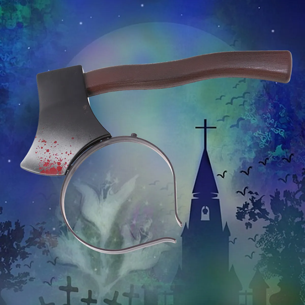 

Bloody Axe Headband Halloween Horror Decoration Scary Costume Party Cosplay Accessory Fake Wound Hairband For Adults Kids